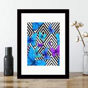 Quadro Decorativo MDF Emoldurado - Arte Multicolor 24x29cm com Moldura de Madeira 2cm