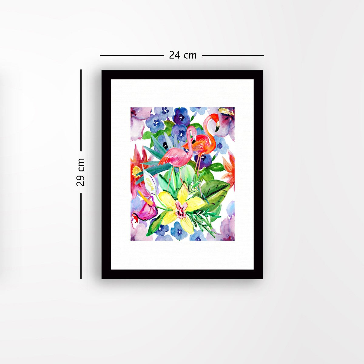 Quadro Decorativo MDF Emoldurado - Arte Multicolor 24x29cm com Moldura de Madeira 2cm