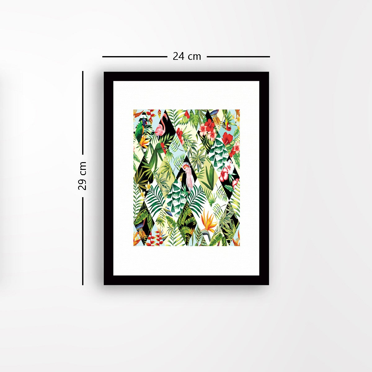 Quadro Decorativo MDF Emoldurado - Arte Multicolor 24x29cm com Moldura de Madeira 2cm