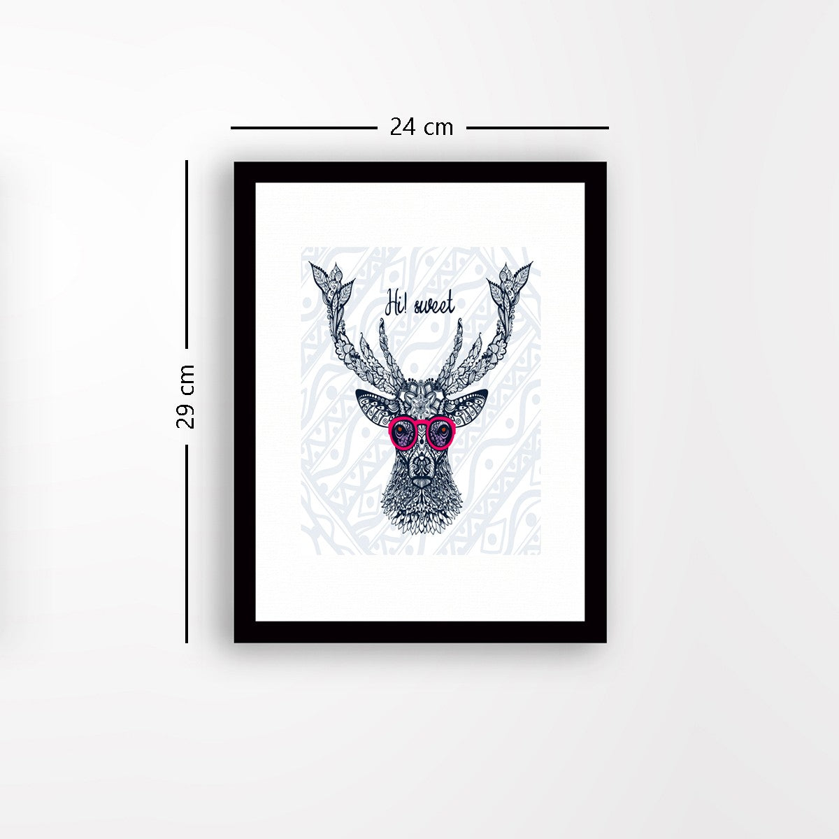 Quadro Decorativo MDF Emoldurado - Arte Multicolor 24x29cm com Moldura de Madeira 2cm