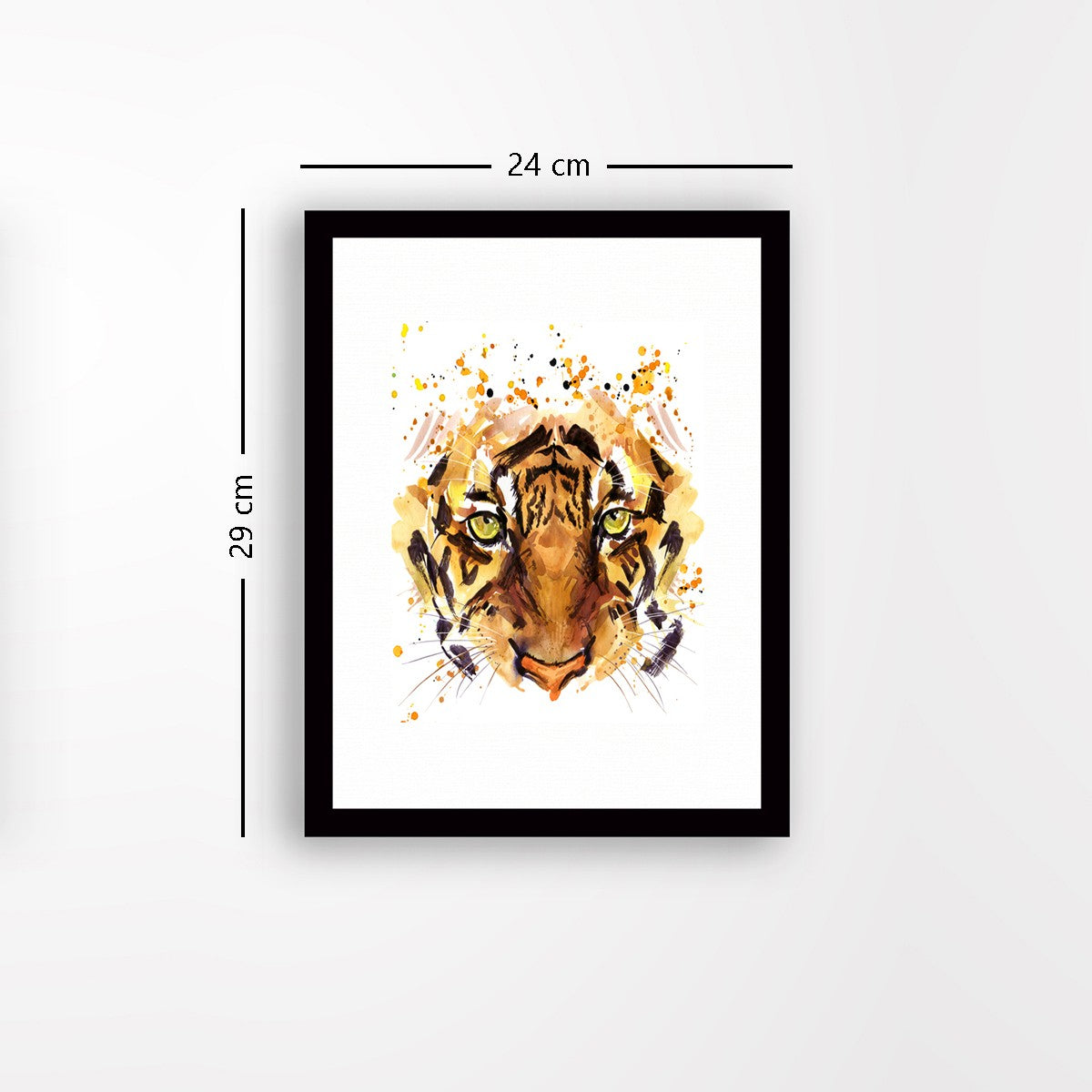 Quadro Decorativo MDF Emoldurado - Arte Multicolor 24x29cm com Moldura de Madeira 2cm