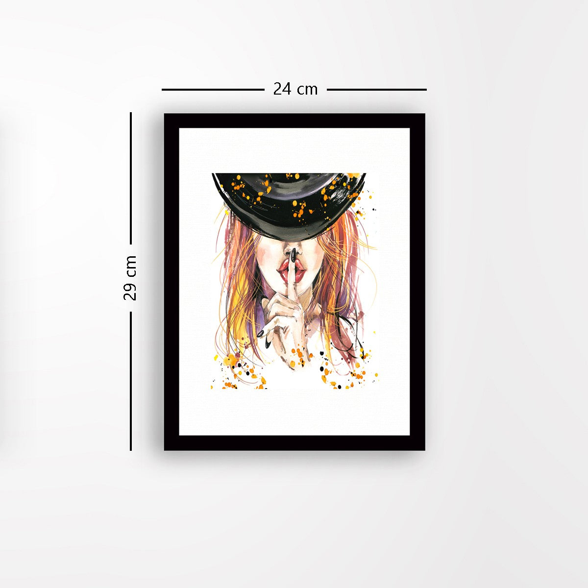 Quadro Decorativo MDF Emoldurado - Arte Multicolor 24x29cm com Moldura de Madeira 2cm