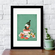 Quadro Decorativo MDF Emoldurado - Arte Multicolor 24x29cm com Moldura de Madeira 2cm