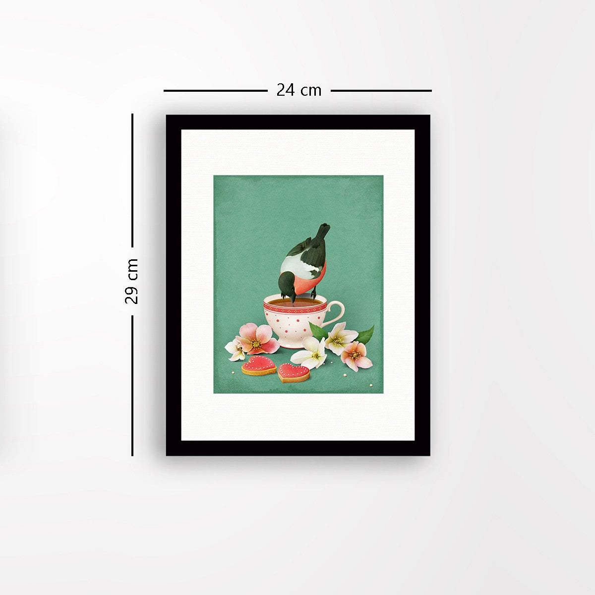 Quadro Decorativo MDF Emoldurado - Arte Multicolor 24x29cm com Moldura de Madeira 2cm