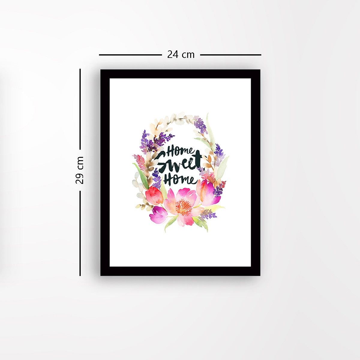 Quadro Decorativo MDF Emoldurado - Arte Multicolor 24x29cm com Moldura de Madeira 2cm