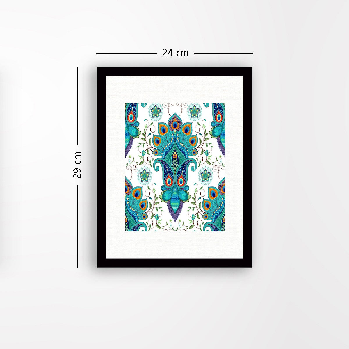 Quadro Decorativo MDF Emoldurado - Arte Multicolor 24x29cm com Moldura de Madeira 2cm