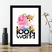 Quadro Decorativo MDF Emoldurado - Arte Multicolor 24x29cm com Moldura de Madeira 2cm