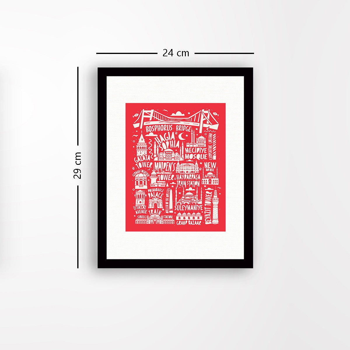 Quadro Decorativo MDF Emoldurado - Arte Multicolor 24x29cm com Moldura de Madeira 2cm