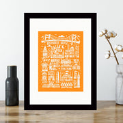 Quadro Decorativo MDF Emoldurado - Arte Multicolor 24x29cm com Moldura de Madeira 2cm