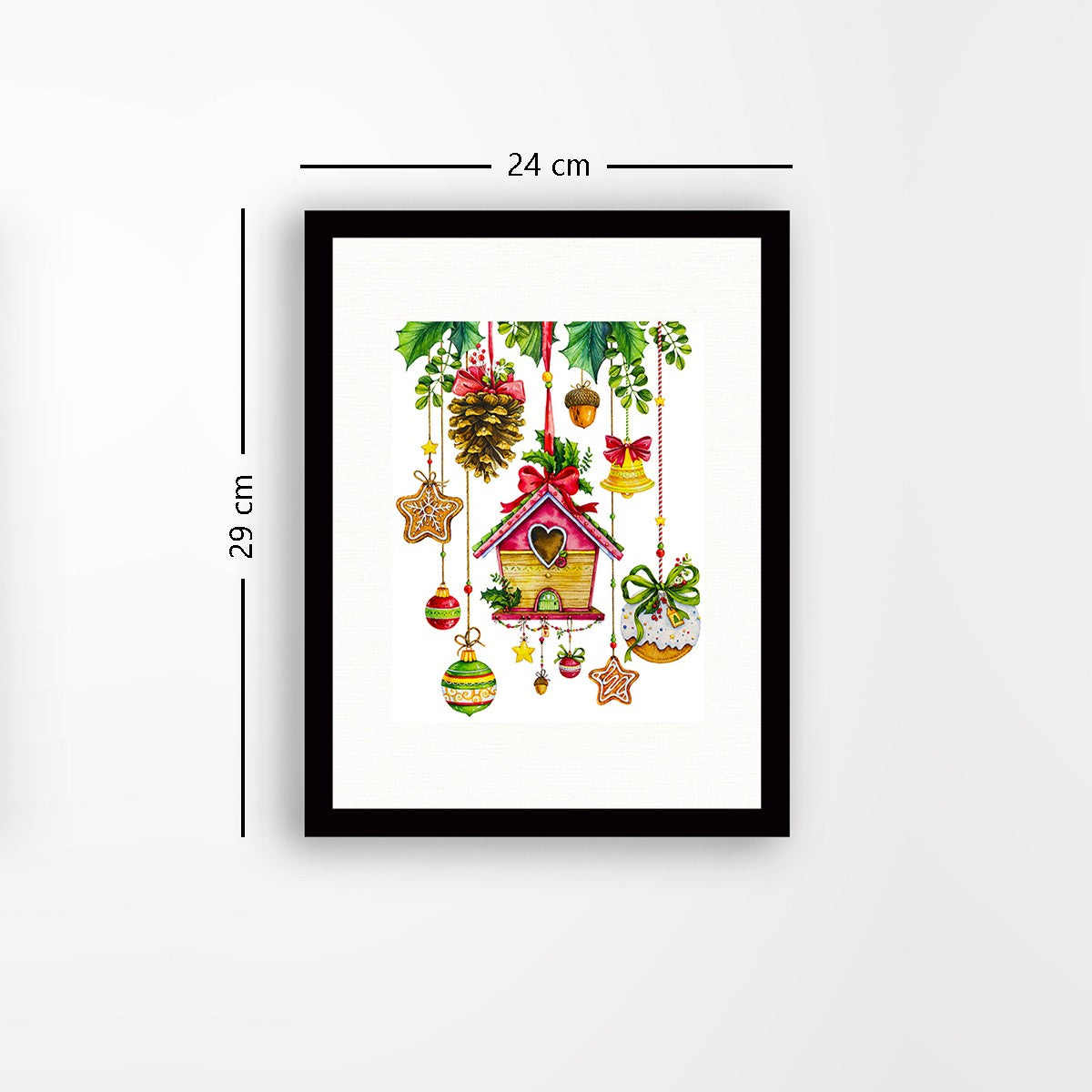 Quadro Decorativo MDF Emoldurado - Arte Multicolor 24x29cm com Moldura de Madeira 2cm