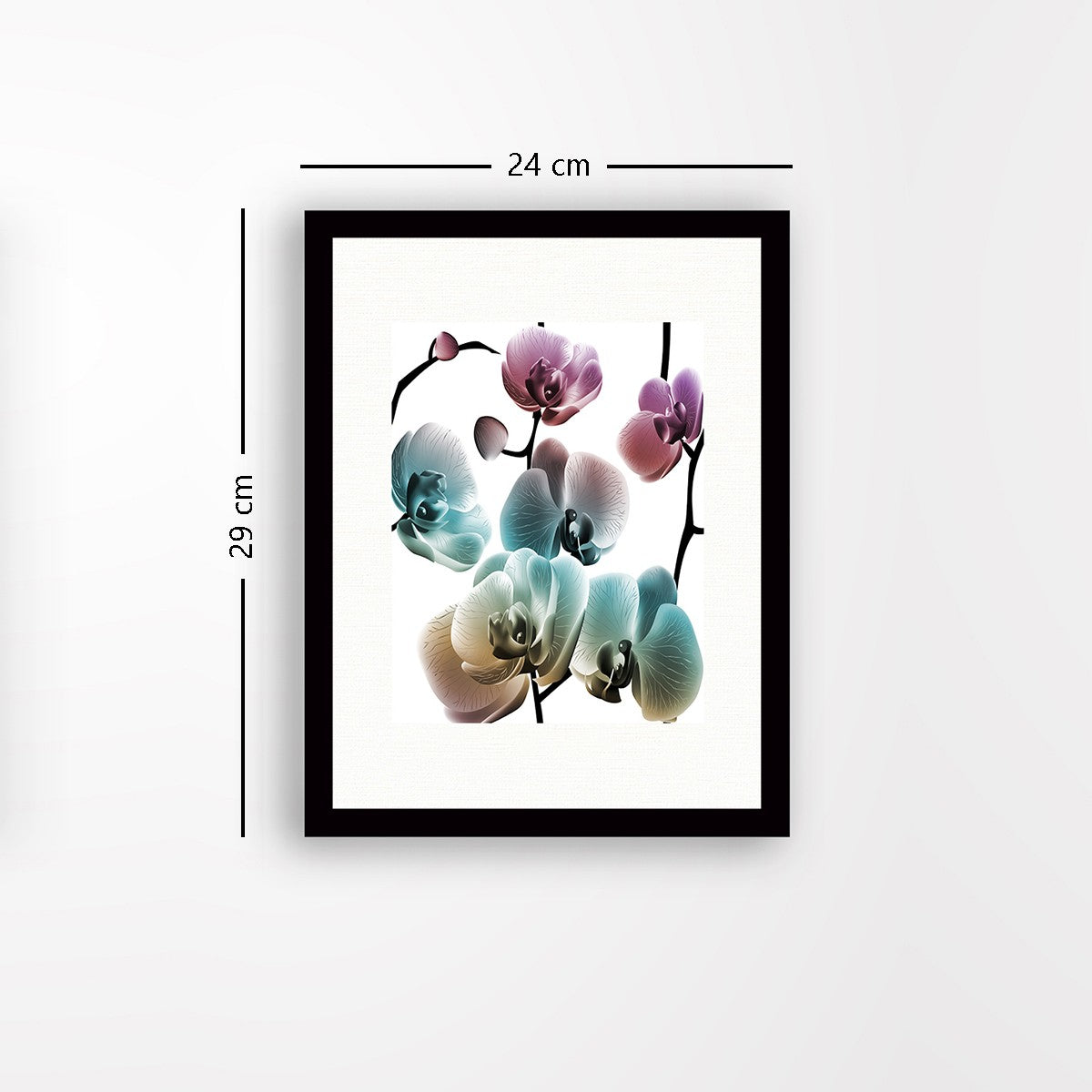 Quadro Decorativo MDF Emoldurado - Arte Multicolor 24x29cm com Moldura de Madeira 2cm