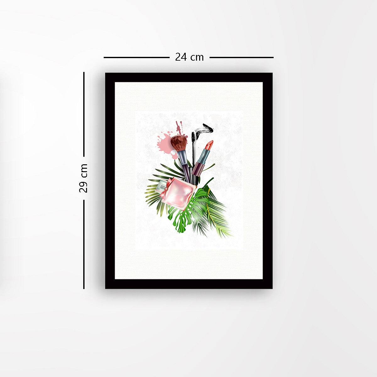 Quadro Decorativo MDF Emoldurado - Arte Multicolor 24x29cm com Moldura de Madeira 2cm