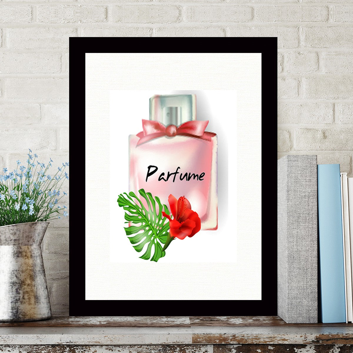 Quadro Decorativo MDF Emoldurado - Arte Multicolor 24x29cm com Moldura de Madeira 2cm