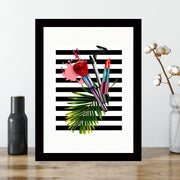 Quadro Decorativo MDF Emoldurado - Arte Multicolor 24x29cm com Moldura de Madeira 2cm