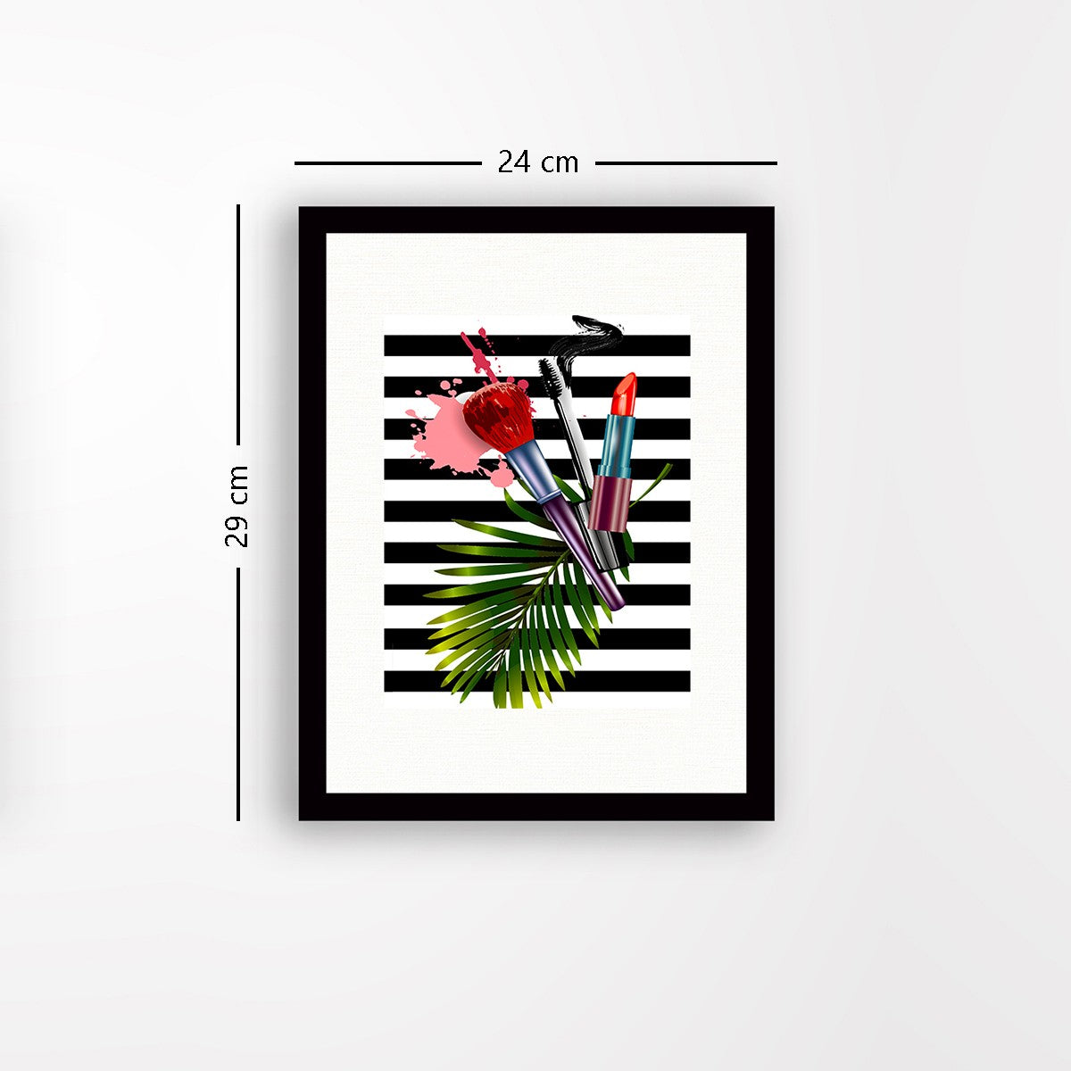 Quadro Decorativo MDF Emoldurado - Arte Multicolor 24x29cm com Moldura de Madeira 2cm