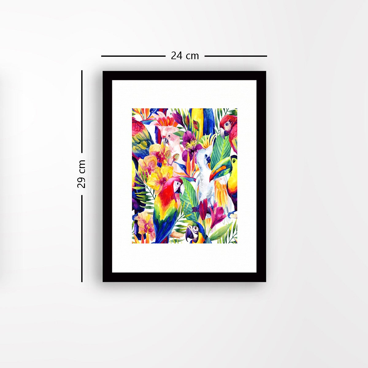 Quadro Decorativo MDF Emoldurado - Arte Multicolor 24x29cm com Moldura de Madeira 2cm