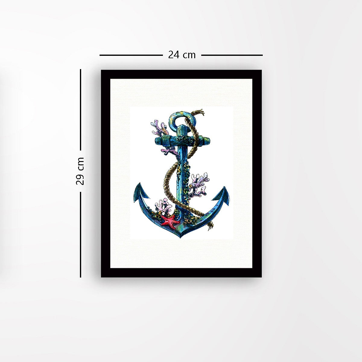 Quadro Decorativo MDF Emoldurado - Arte Multicolor 24x29cm com Moldura de Madeira 2cm