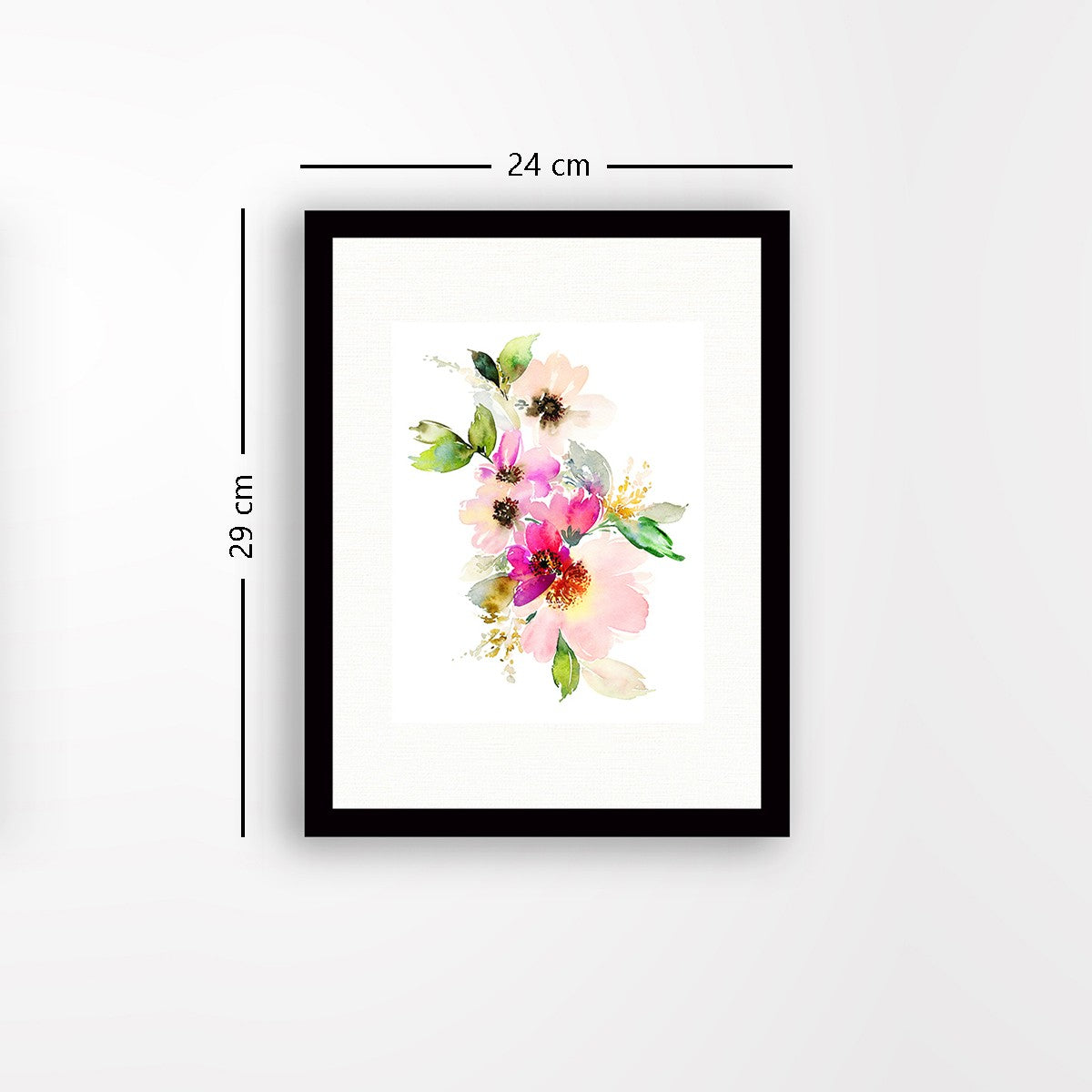 Quadro Decorativo MDF Emoldurado - Arte Multicolor 24x29cm com Moldura de Madeira 2cm