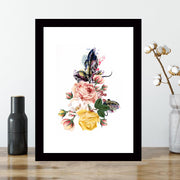 Quadro Decorativo MDF Emoldurado - Arte Multicolor 24x29cm com Moldura de Madeira 2cm