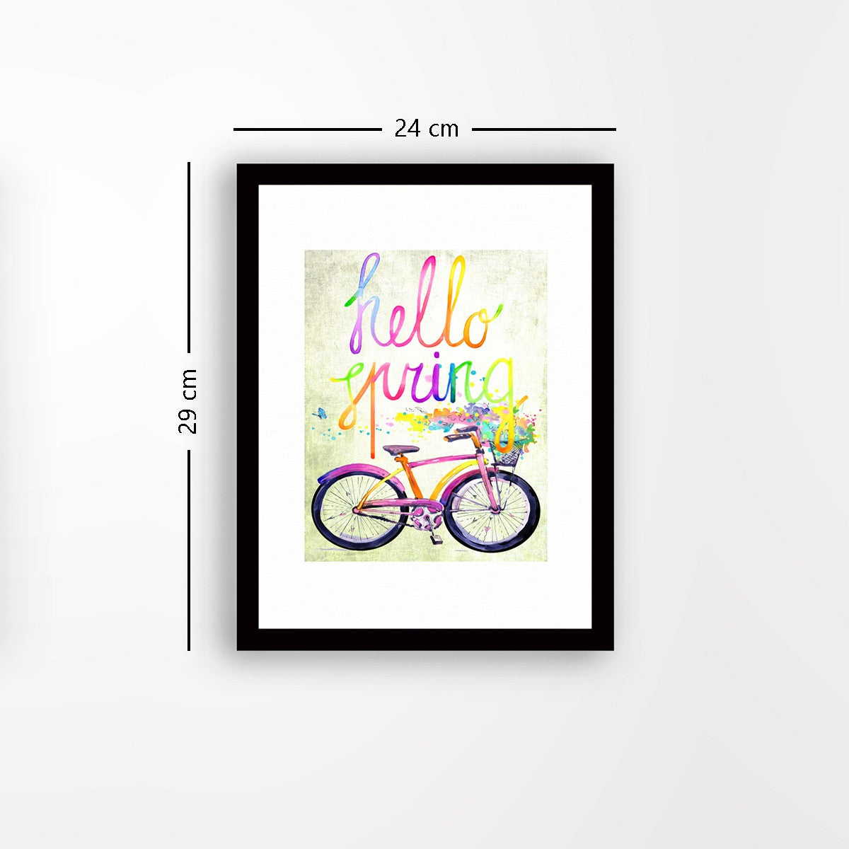 Quadro Decorativo MDF Emoldurado - Arte Multicolor 24x29cm com Moldura de Madeira 2cm