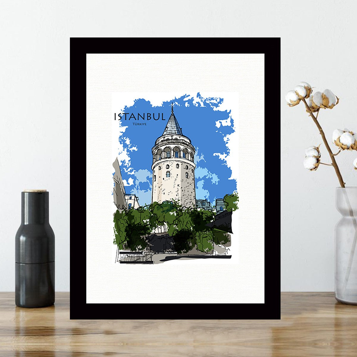 Quadro Decorativo MDF Emoldurado - Arte Multicolor 24x29cm com Moldura de Madeira 2cm