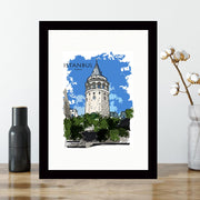 Quadro Decorativo MDF Emoldurado - Arte Multicolor 24x29cm com Moldura de Madeira 2cm