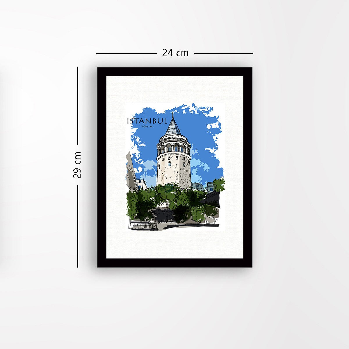 Quadro Decorativo MDF Emoldurado - Arte Multicolor 24x29cm com Moldura de Madeira 2cm