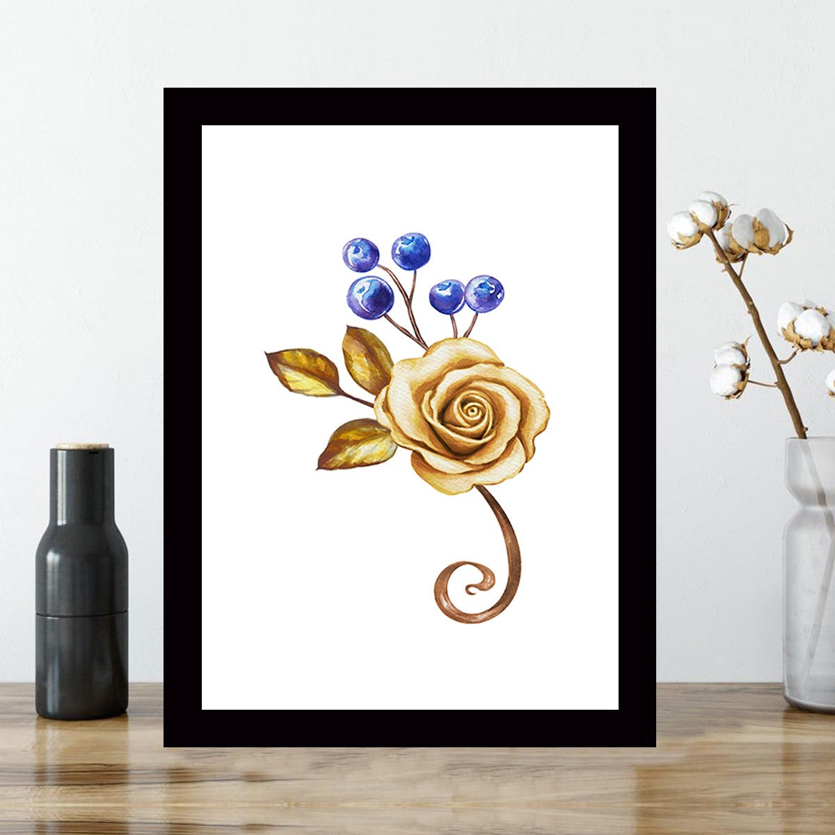 Quadro Decorativo MDF Emoldurado - Arte Multicolor 24x29cm com Moldura de Madeira 2cm