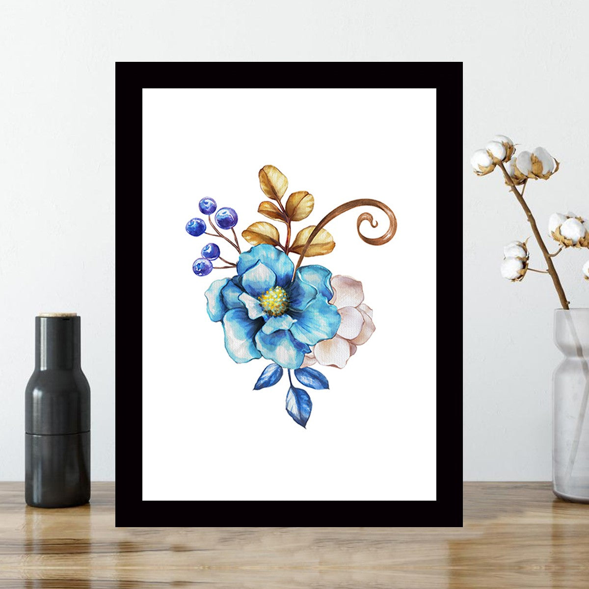 Quadro Decorativo MDF Emoldurado - Arte Multicolor 24x29cm com Moldura de Madeira 2cm