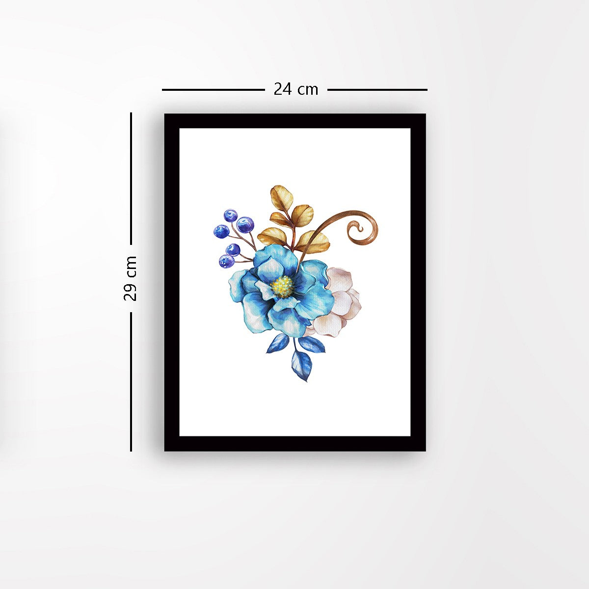 Quadro Decorativo MDF Emoldurado - Arte Multicolor 24x29cm com Moldura de Madeira 2cm