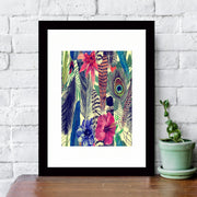 Quadro Decorativo MDF Emoldurado - Arte Multicolor 24x29cm com Moldura de Madeira 2cm