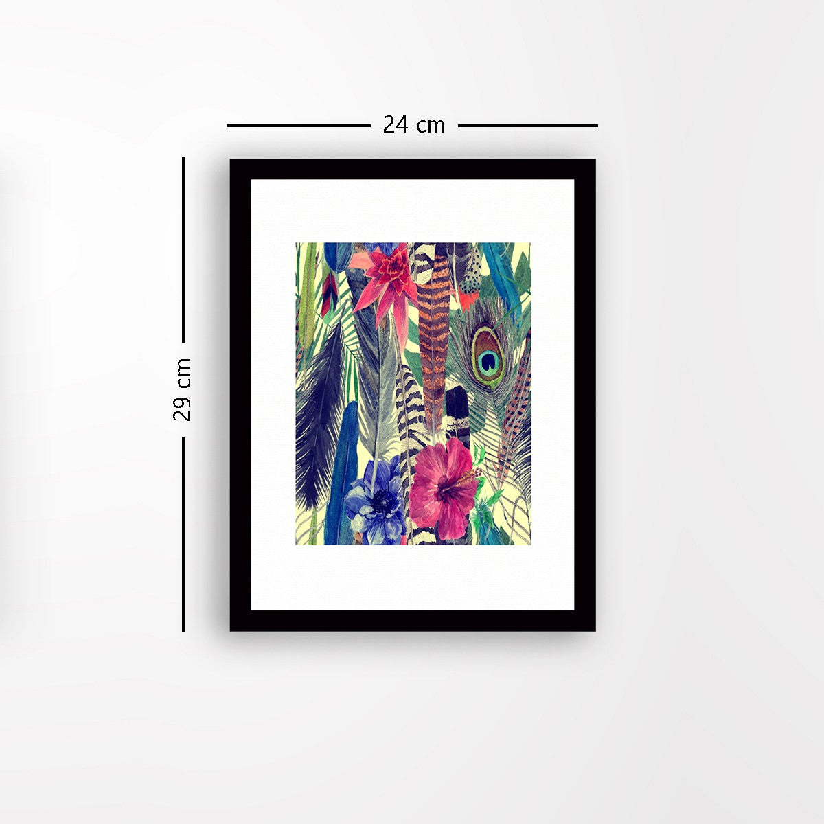 Quadro Decorativo MDF Emoldurado - Arte Multicolor 24x29cm com Moldura de Madeira 2cm