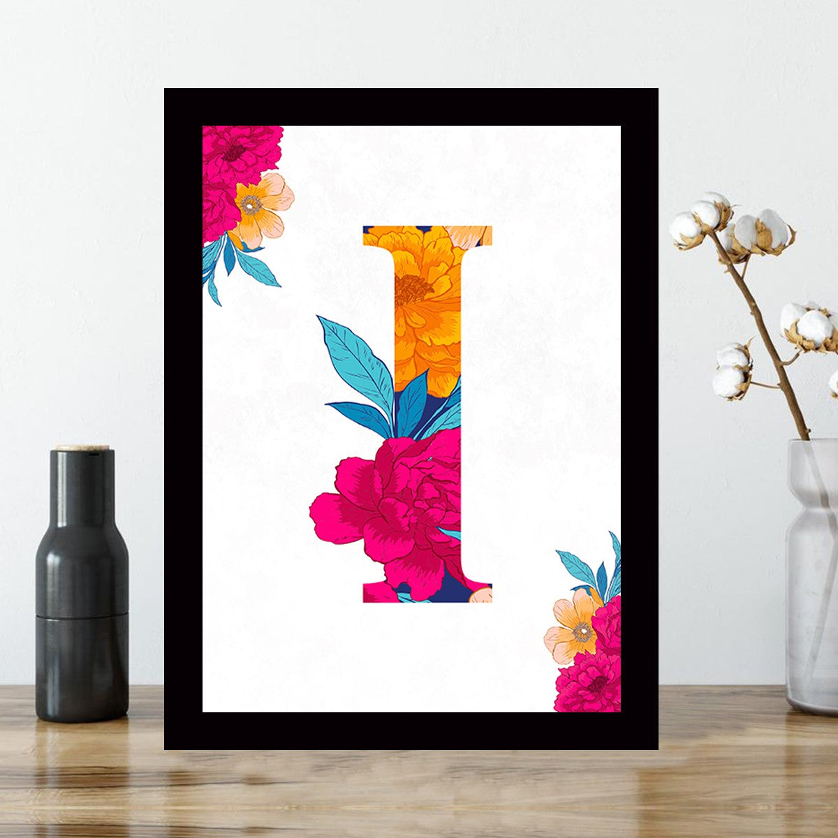 Quadro Decorativo MDF Emoldurado - Arte Multicolor 24x29cm com Moldura de Madeira 2cm