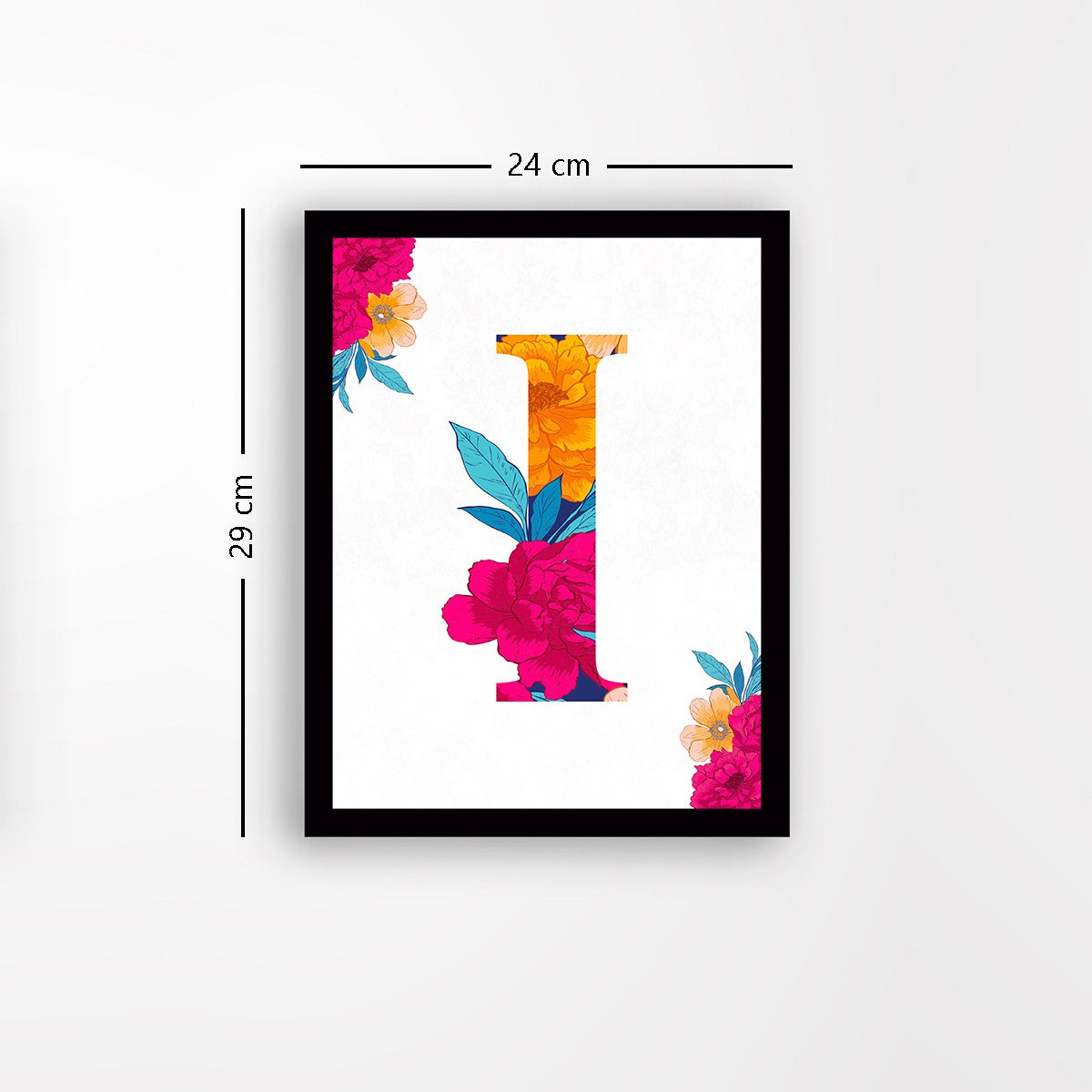 Quadro Decorativo MDF Emoldurado - Arte Multicolor 24x29cm com Moldura de Madeira 2cm