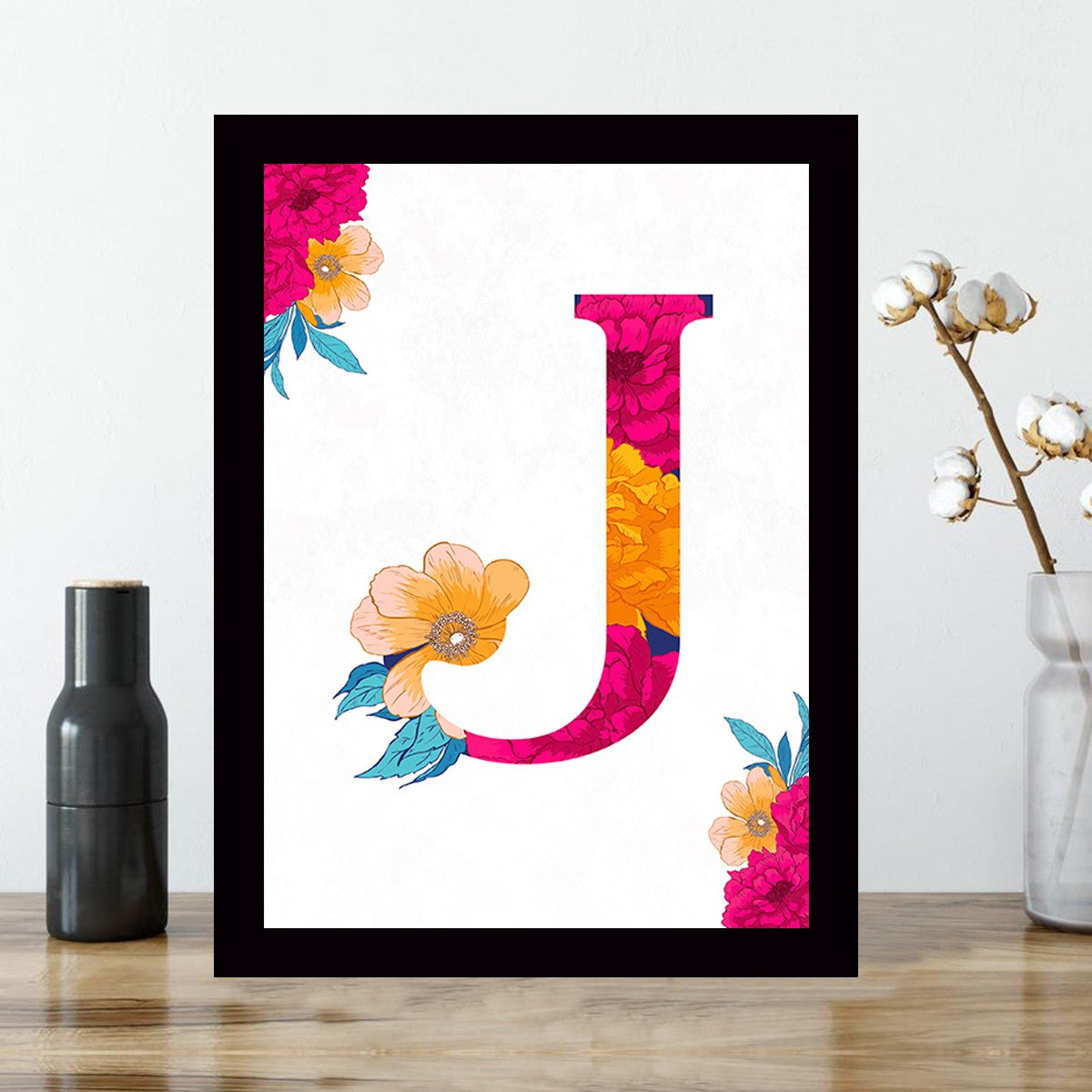 Quadro Decorativo MDF Emoldurado - Arte Multicolor 24x29cm com Moldura de Madeira 2cm