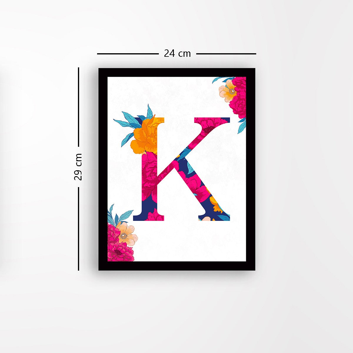 Quadro Decorativo MDF Emoldurado - Arte Multicolor 24x29cm com Moldura de Madeira 2cm