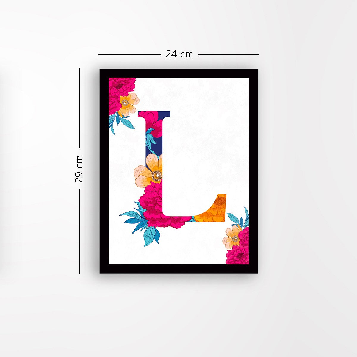 Quadro Decorativo MDF Emoldurado - Arte Multicolor 24x29cm com Moldura de Madeira 2cm