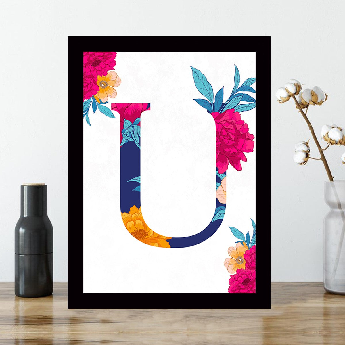 Quadro Decorativo MDF Emoldurado - Arte Multicolor 24x29cm com Moldura de Madeira 2cm