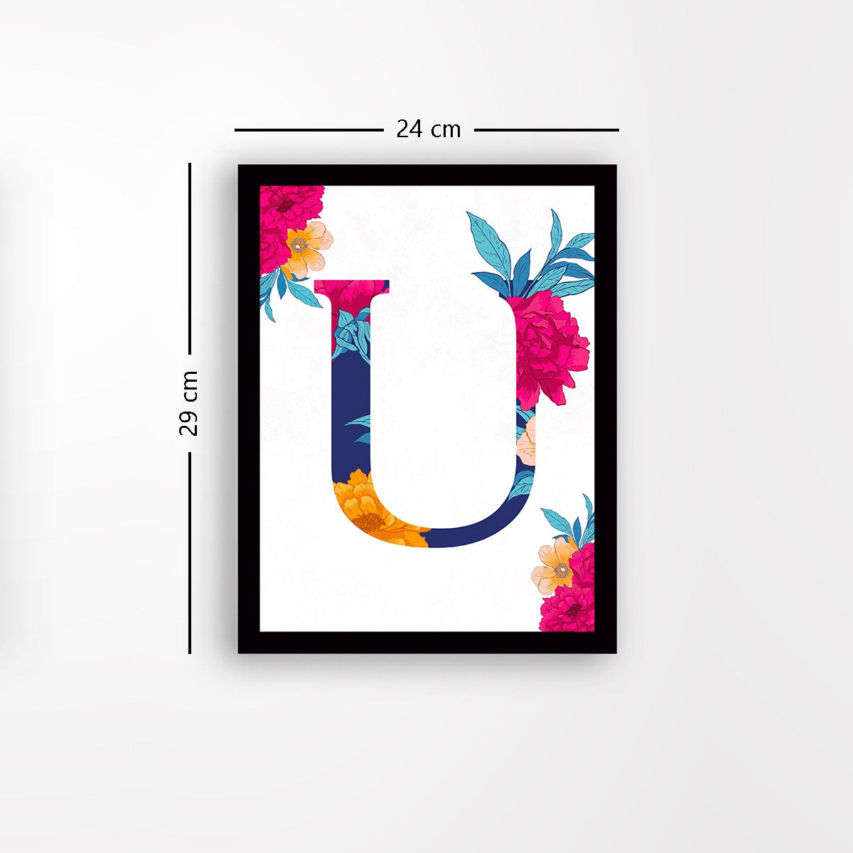 Quadro Decorativo MDF Emoldurado - Arte Multicolor 24x29cm com Moldura de Madeira 2cm