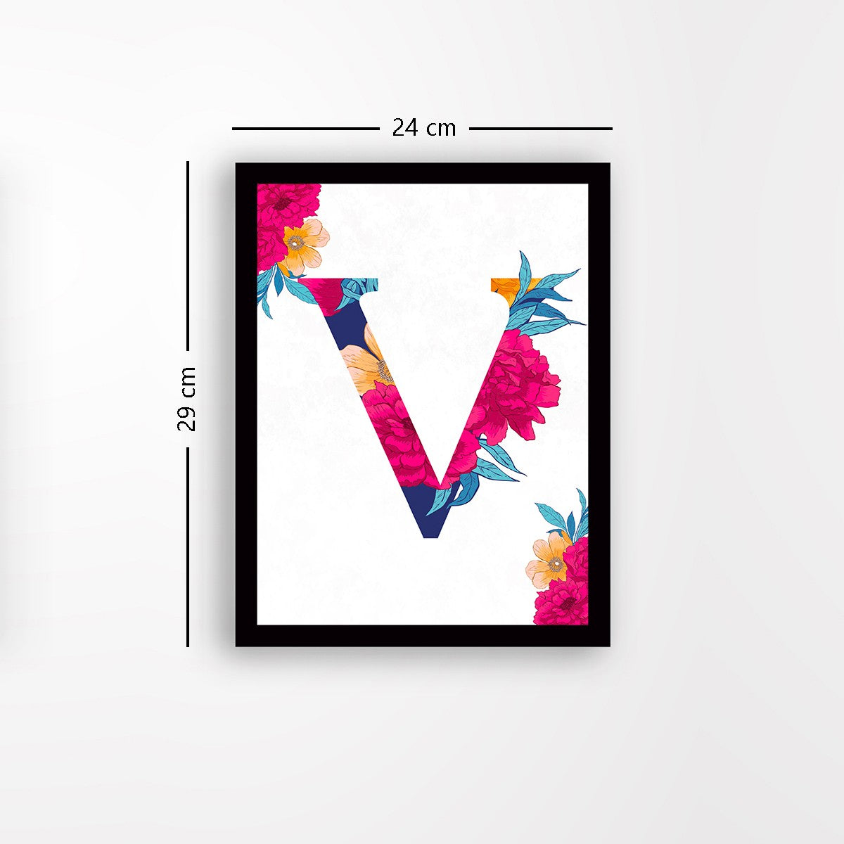 Quadro Decorativo MDF Emoldurado - Arte Multicolor 24x29cm com Moldura de Madeira 2cm