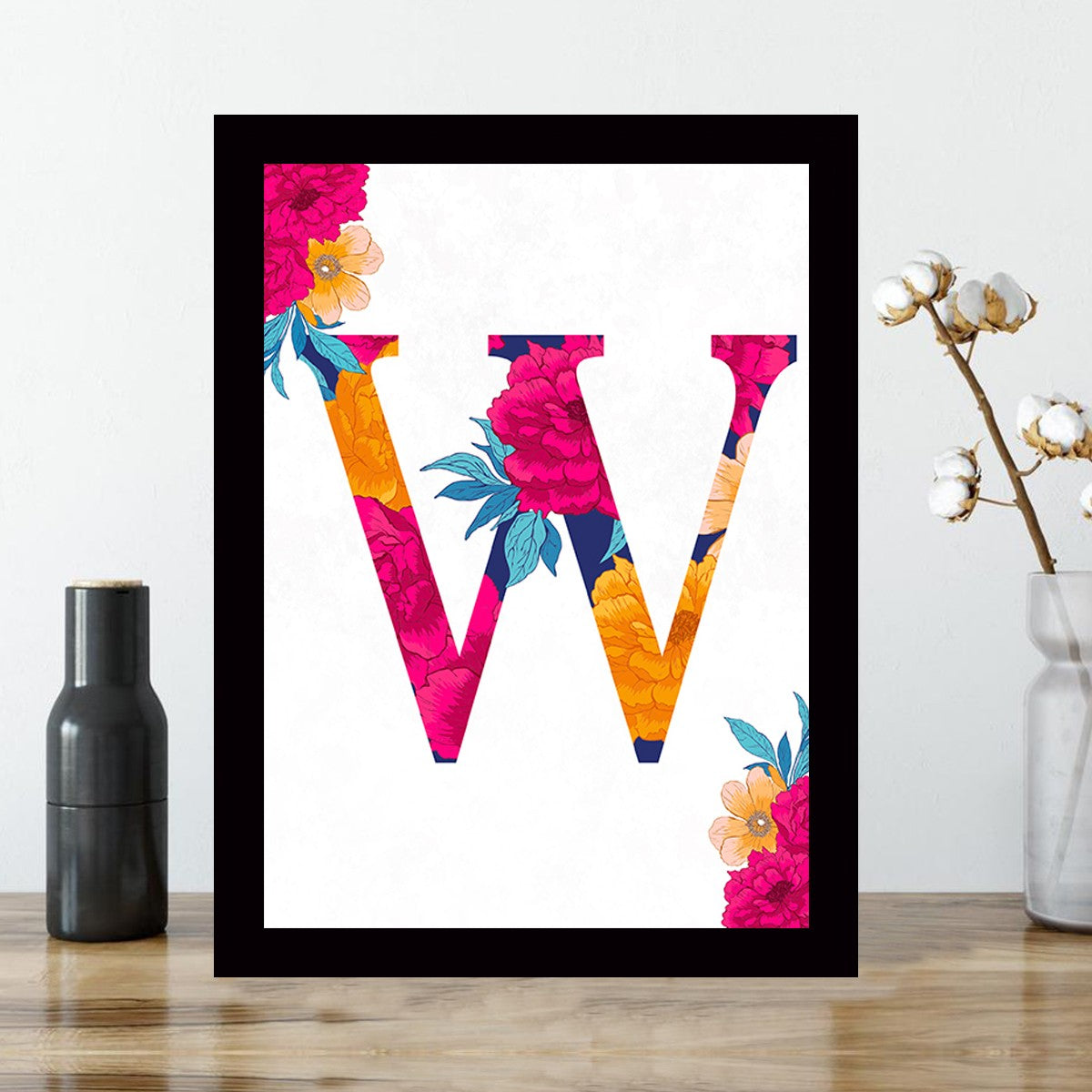 Quadro Decorativo MDF Emoldurado - Arte Multicolor 24x29cm com Moldura de Madeira 2cm