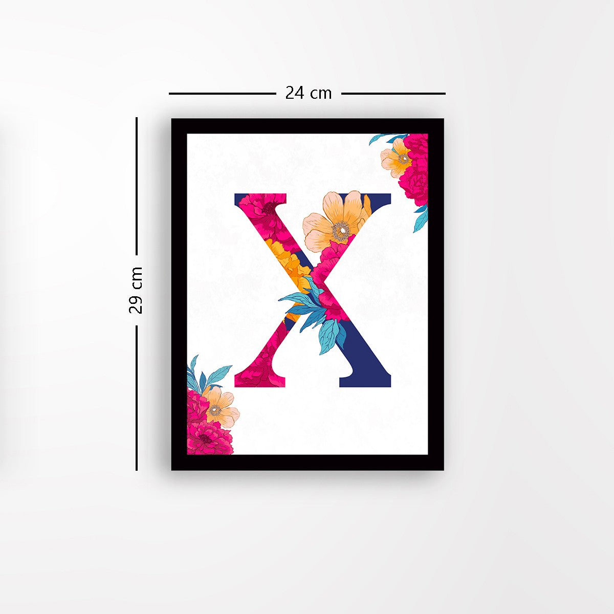 Quadro Decorativo MDF Emoldurado - Arte Multicolor 24x29cm com Moldura de Madeira 2cm