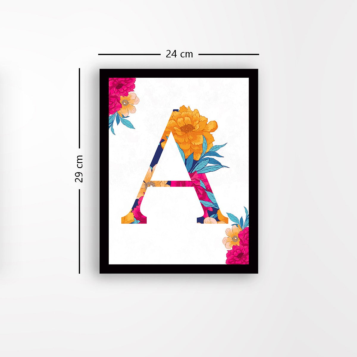 Quadro Decorativo MDF Emoldurado - Arte Multicolor 24x29cm com Moldura de Madeira 2cm