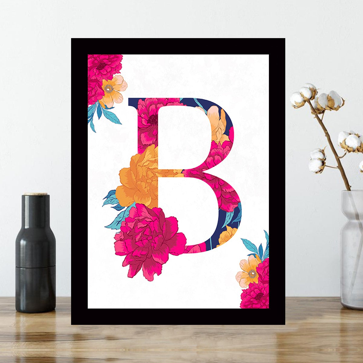 Quadro Decorativo MDF Emoldurado - Arte Multicolor 24x29cm com Moldura de Madeira 2cm