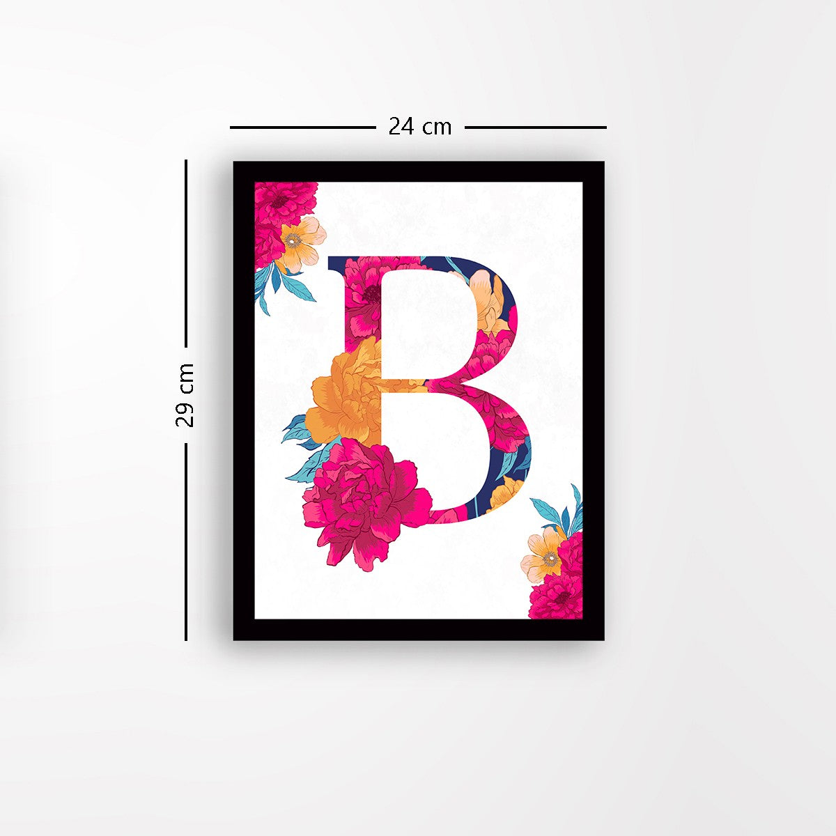 Quadro Decorativo MDF Emoldurado - Arte Multicolor 24x29cm com Moldura de Madeira 2cm