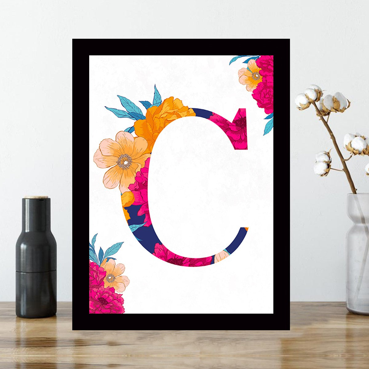 Quadro Decorativo MDF Emoldurado - Arte Multicolor 24x29cm com Moldura de Madeira 2cm