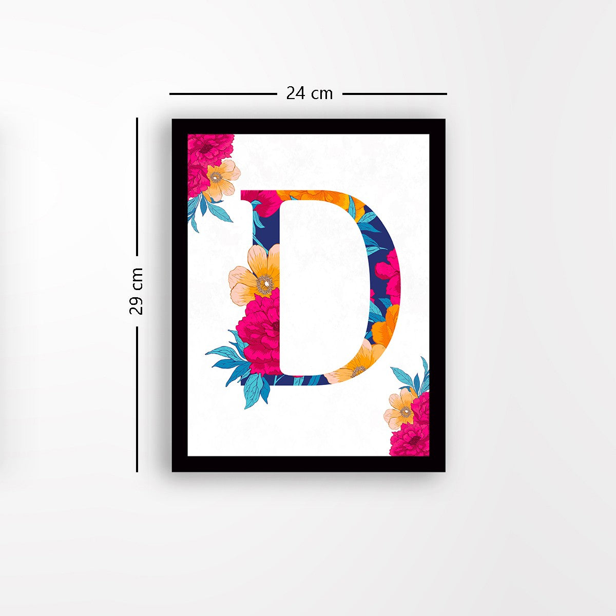 Quadro Decorativo MDF Emoldurado - Arte Multicolor 24x29cm com Moldura de Madeira 2cm