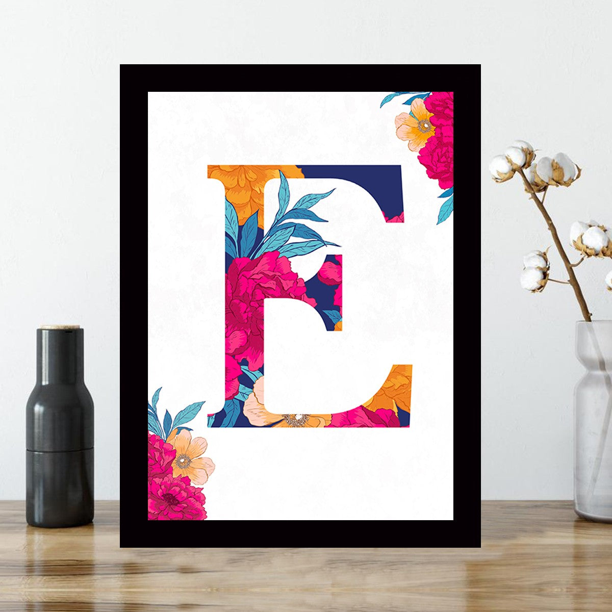 Quadro Decorativo MDF Emoldurado - Arte Multicolor 24x29cm com Moldura de Madeira 2cm