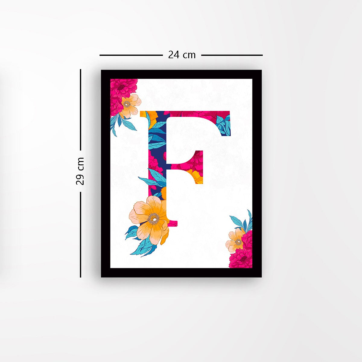 Quadro Decorativo MDF Emoldurado - Arte Multicolor 24x29cm com Moldura de Madeira 2cm