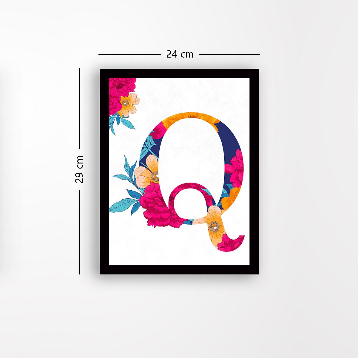 Quadro Decorativo MDF Emoldurado - Arte Multicolor 24x29cm com Moldura de Madeira 2cm